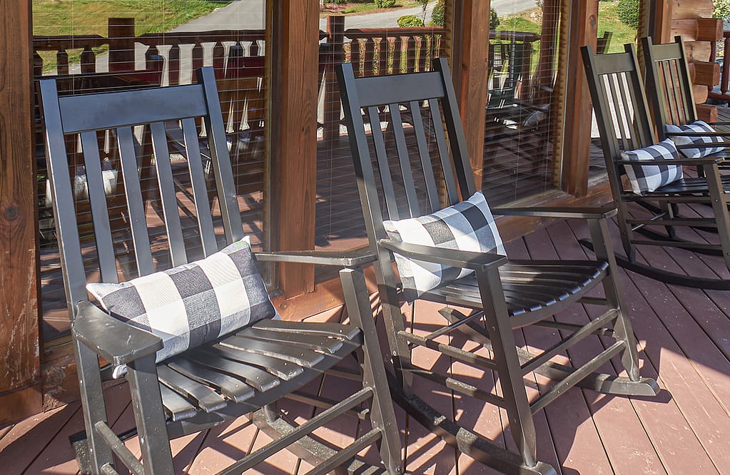 chairs on the outside deck